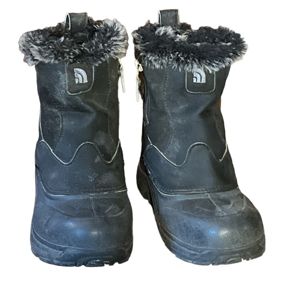 THE NORTH FACE GIRLS GREENLAND BLACK SIDE ZIP WATERPROOF BOOT PRE LOVED (4) - Picture 3 of 7